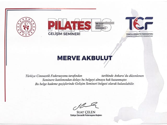 TCF Gelişim Semineri Sertifikası